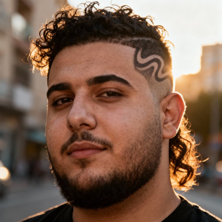 Low Burst Fade Mullet