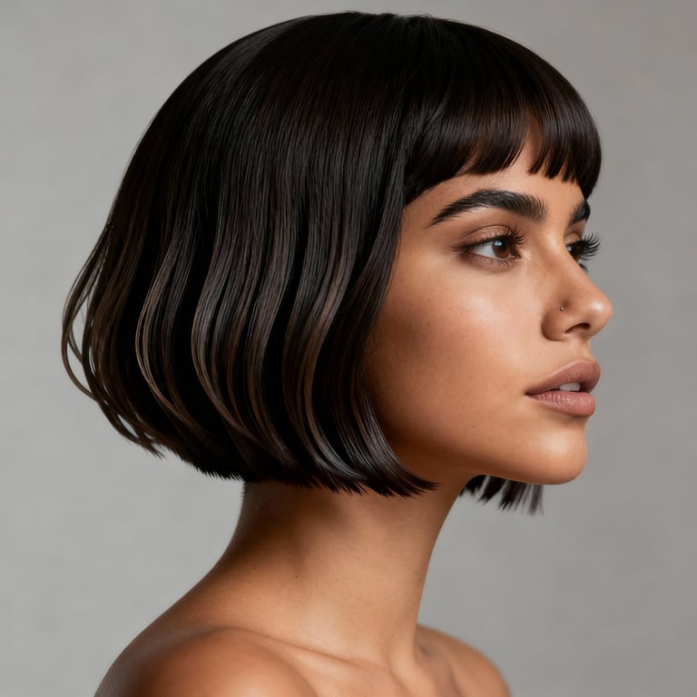 octopus octopus layered jellyfish haircut on straight hair, low version.