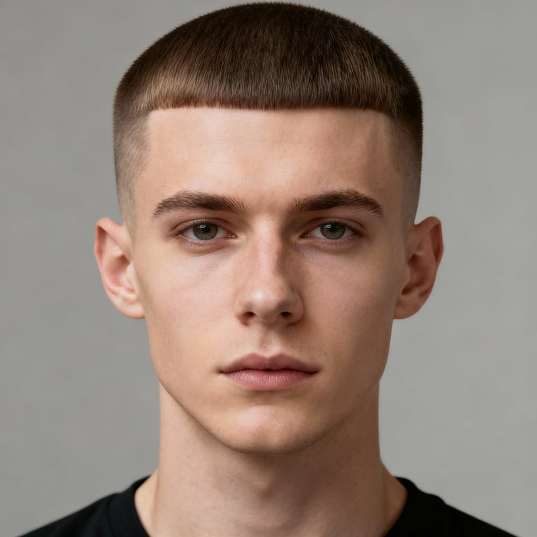 French Crop Haircut style example