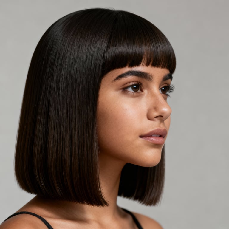 u cut christmas trees on straight hair, low version.