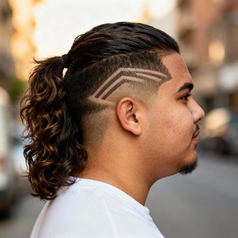 Burst Fade Mullet Long Hair