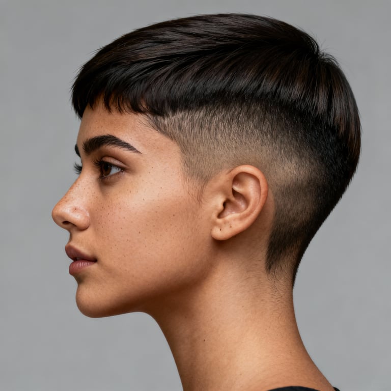 mens undercut on straight hair, low version.