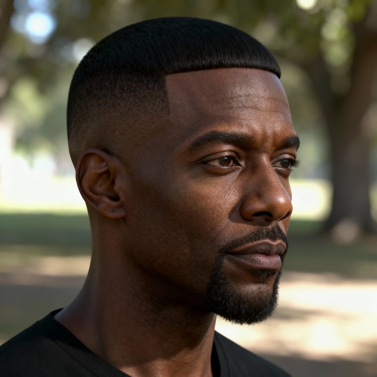 french crop on straight hair, low version.