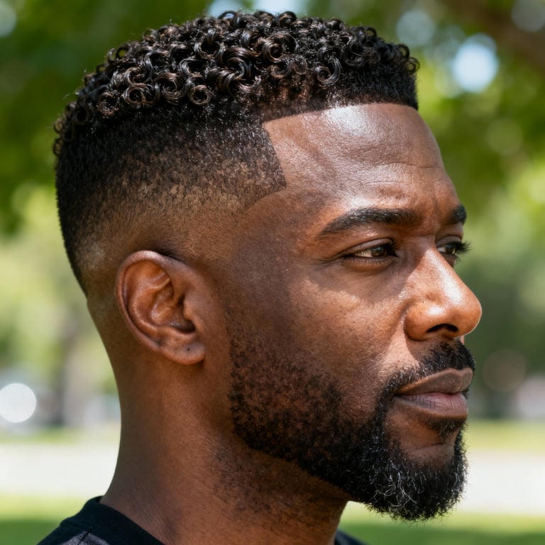 side part men on straight hair, low version.