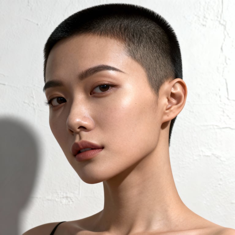 high and tight haircut on straight hair, high version.