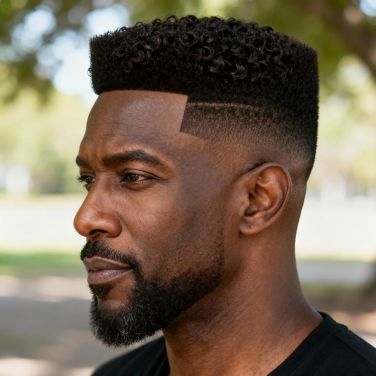 two block hairstyle on straight hair, low version.