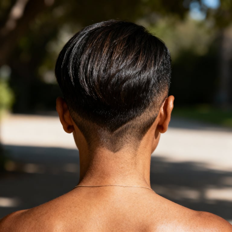 undercut on straight hair, low version.