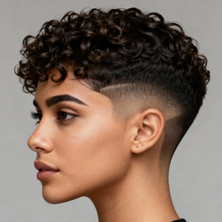 low taper fade curly hair on curly hair, low version.