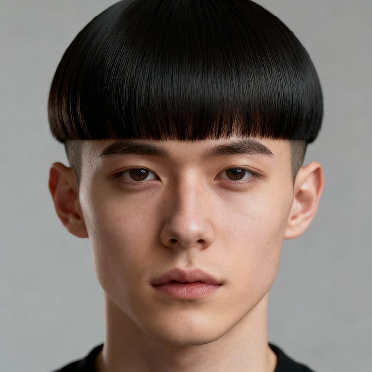 Bowl Cut hairstyle examples
