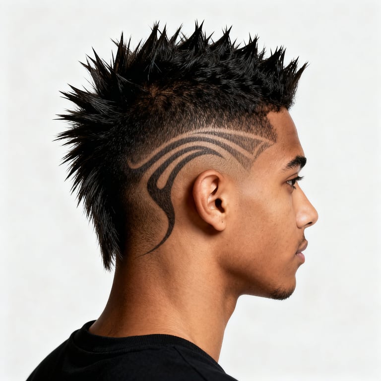 Low Burst Fade Mullet