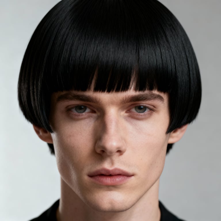 real hair black layered bob hairstyles on straight hair, low version.