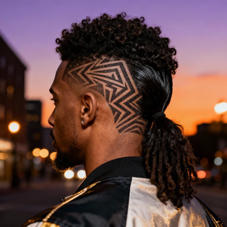 Burst Fade Mullet Long Hair