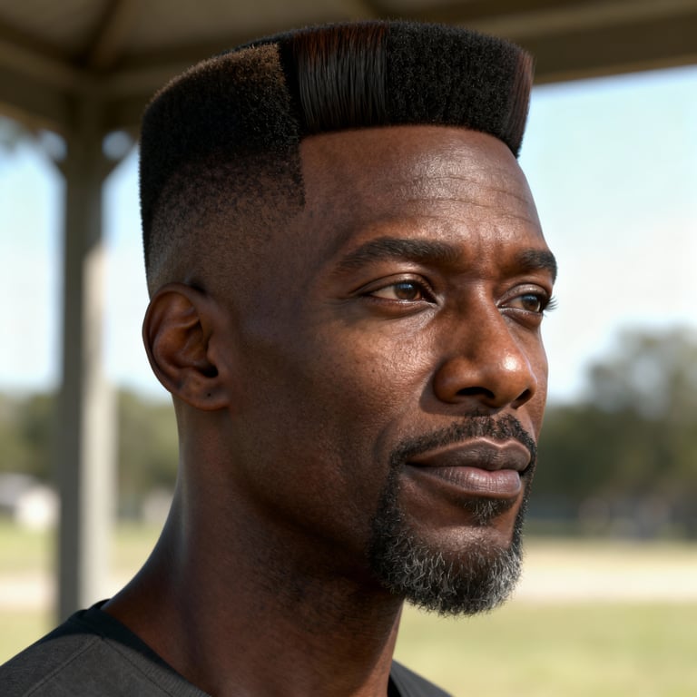 two block hairstyle on straight hair, low version.