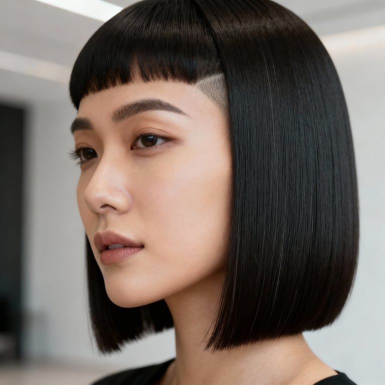 burst fade straight hair on straight hair, low version.