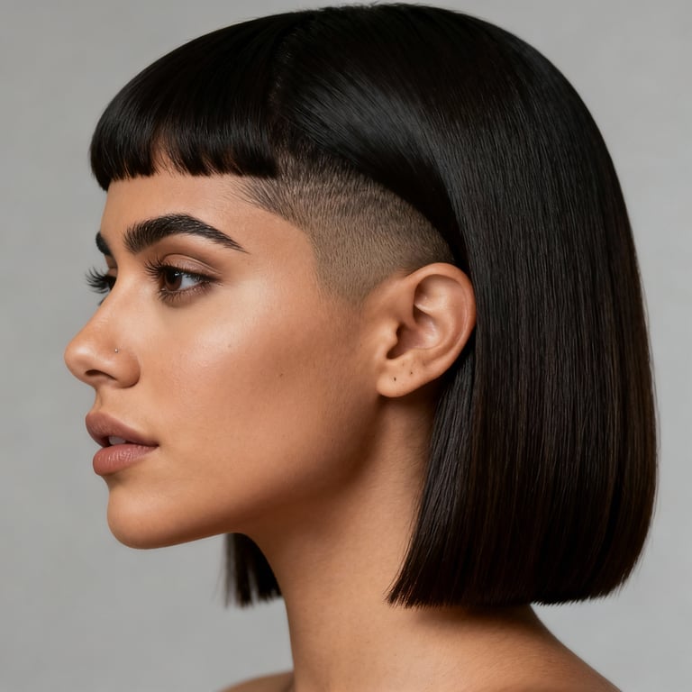 fade haircut on straight hair, low version.