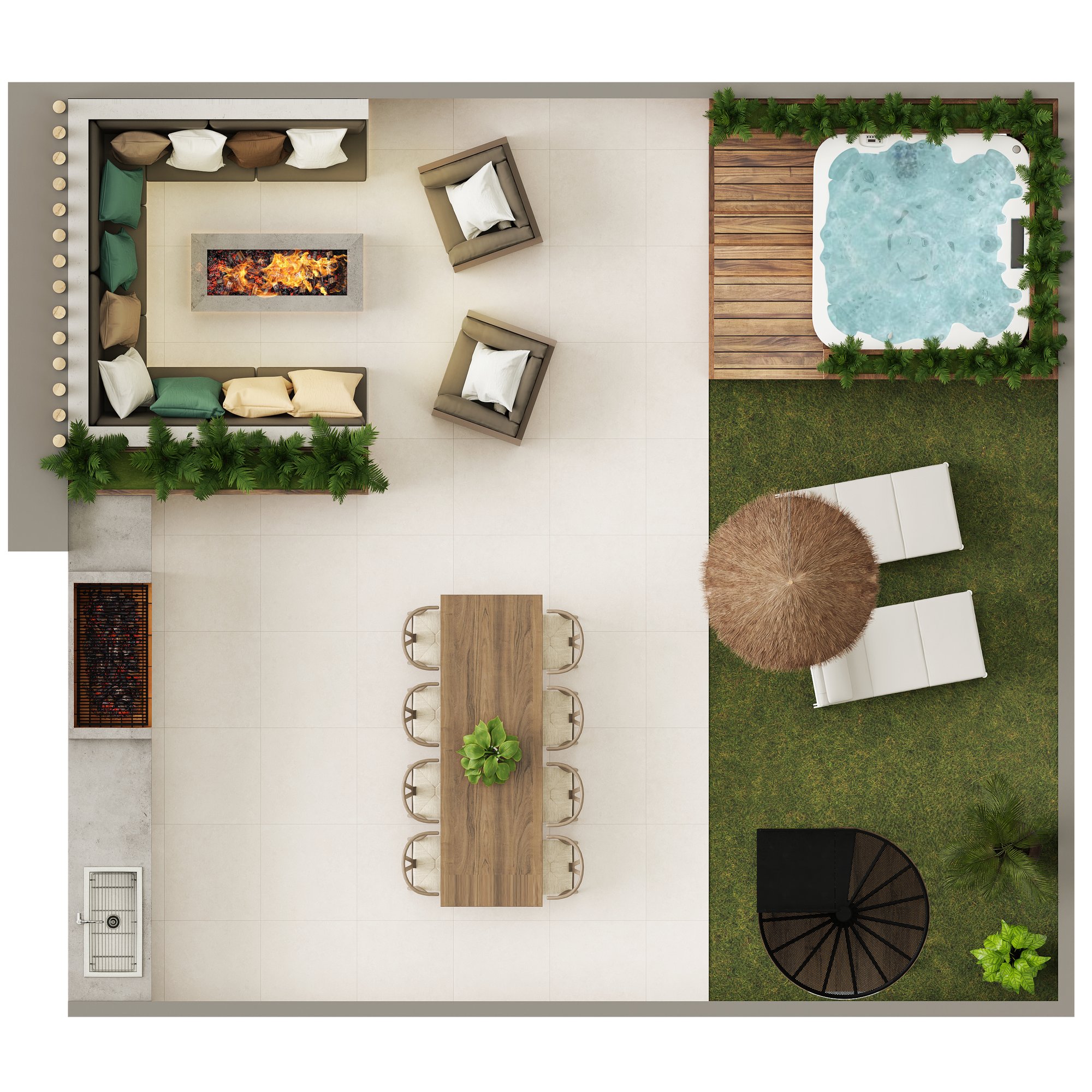 Plano 3D de vivienda o promoción
