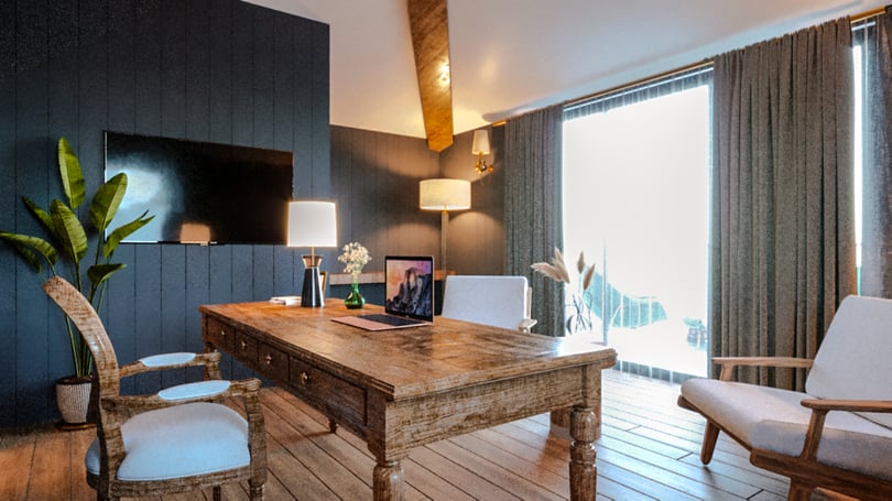 Contemporary living space with layered seating and natural textures in Gebze Kocaeli villa