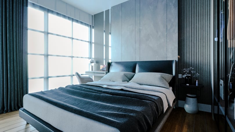 Elegant master suite interior design in Gebze villa with custom furniture and modern decor