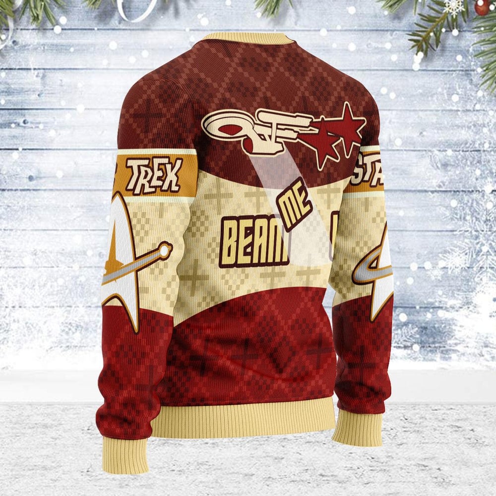 Beam Me Up Star Trek Ugly Christmas Sweater