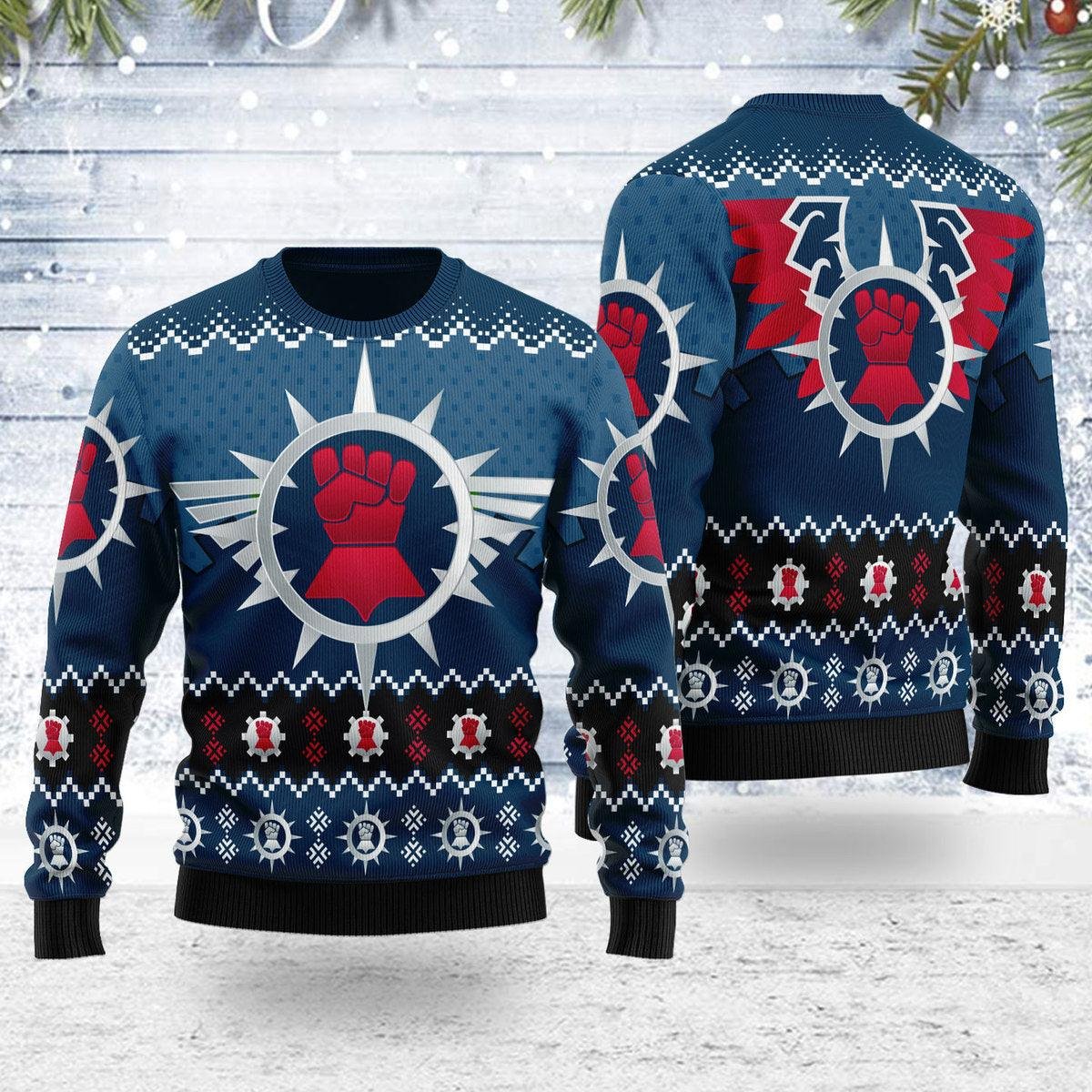 Crimson Fists Iconic Ugly Christmas Sweater