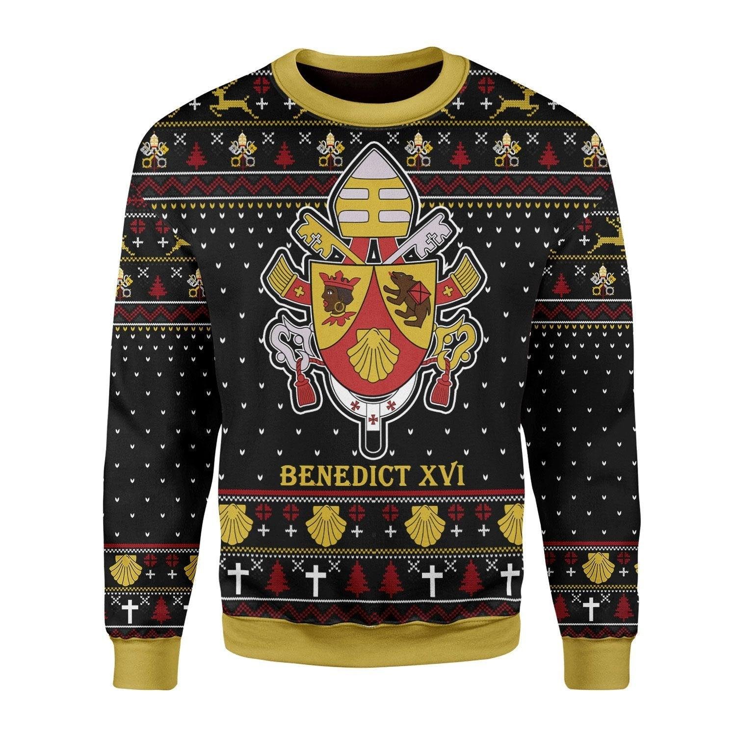 Pope Benedict Xvi Coat Of Arms Christmas Sweater