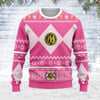 Ugly Christmas Sweater Pink Power Ranger 3D Apparel P8Ga9