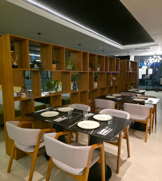 Inside Rana's Culinary — the dining room at 120 Belgrave Gate, Leicester