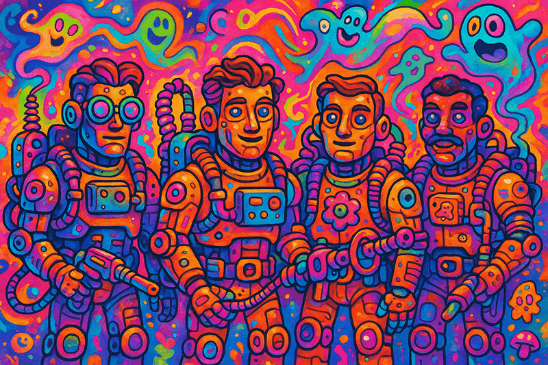 A psychedelic version of the Ghostbusters