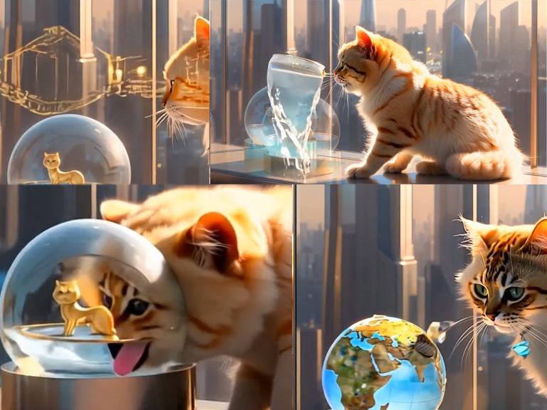 Mishaps attempting to render the cat video