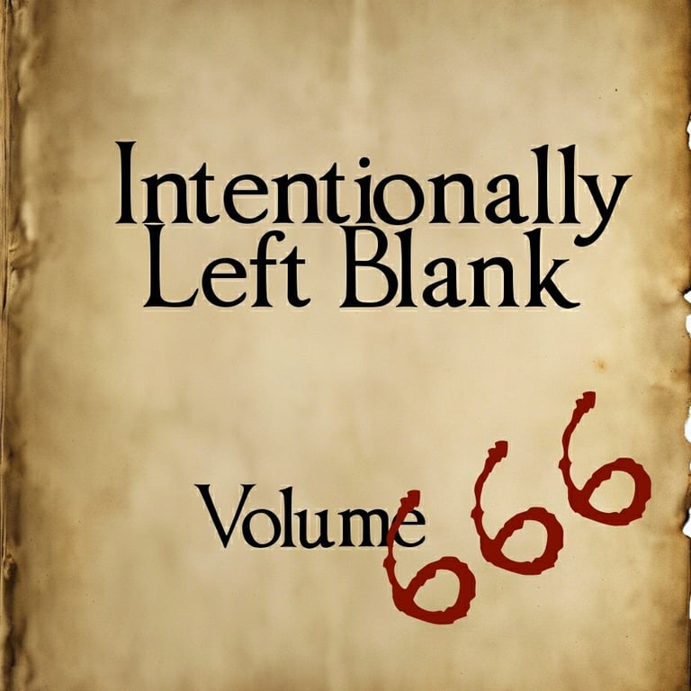 Intentionally Left Blank 666 cover image