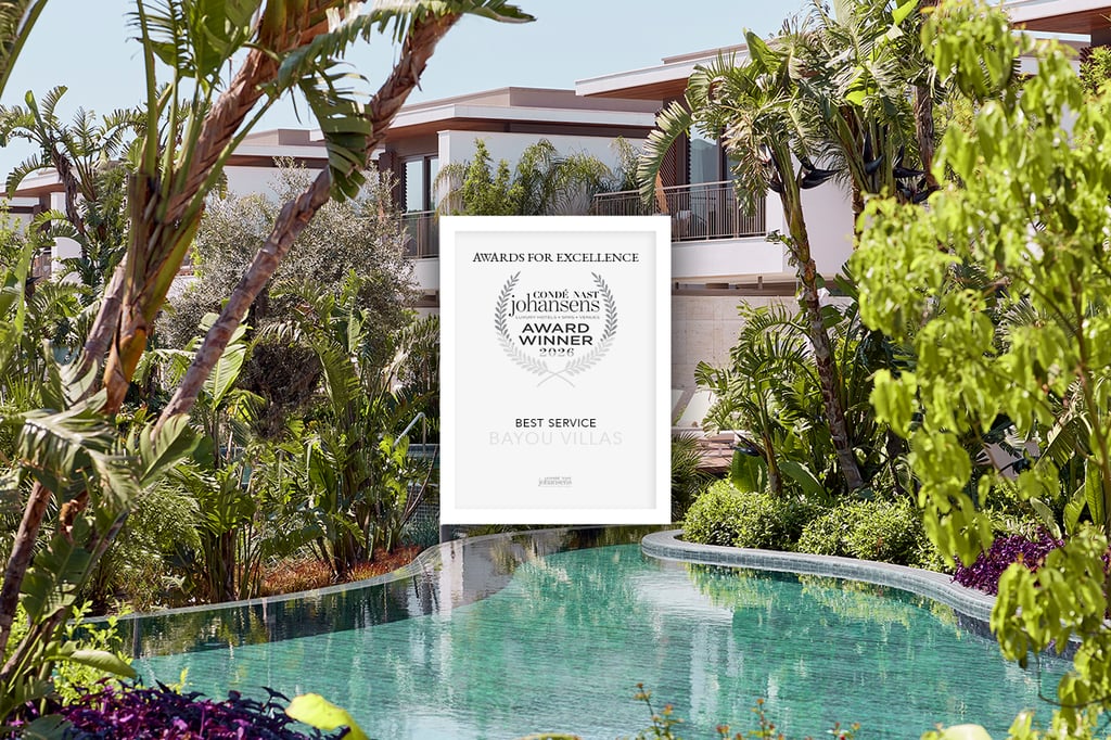 BAYOU Villas Wins Best Service Award at Condé Nast Johansens