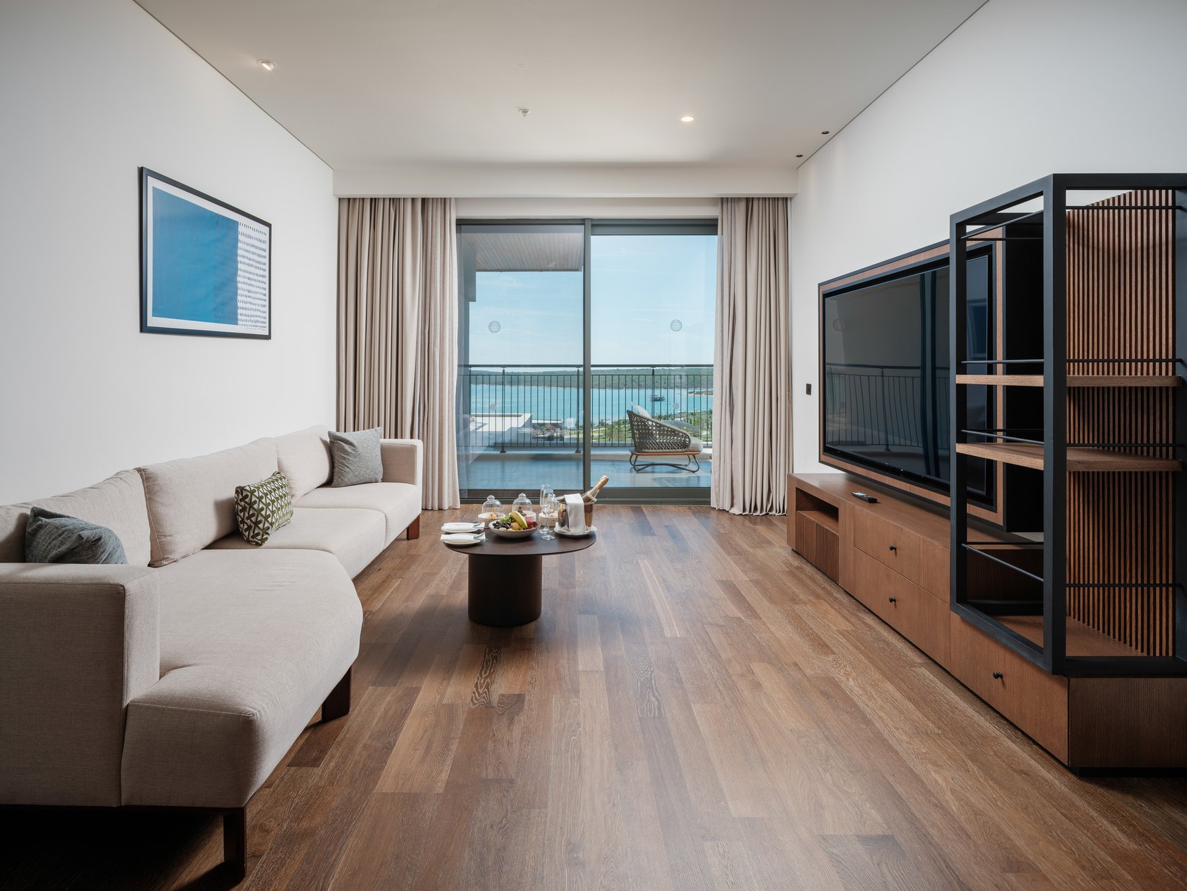 Penthouse-Suite mit 1 Schlafzimmern, Privatpool - Meerblick