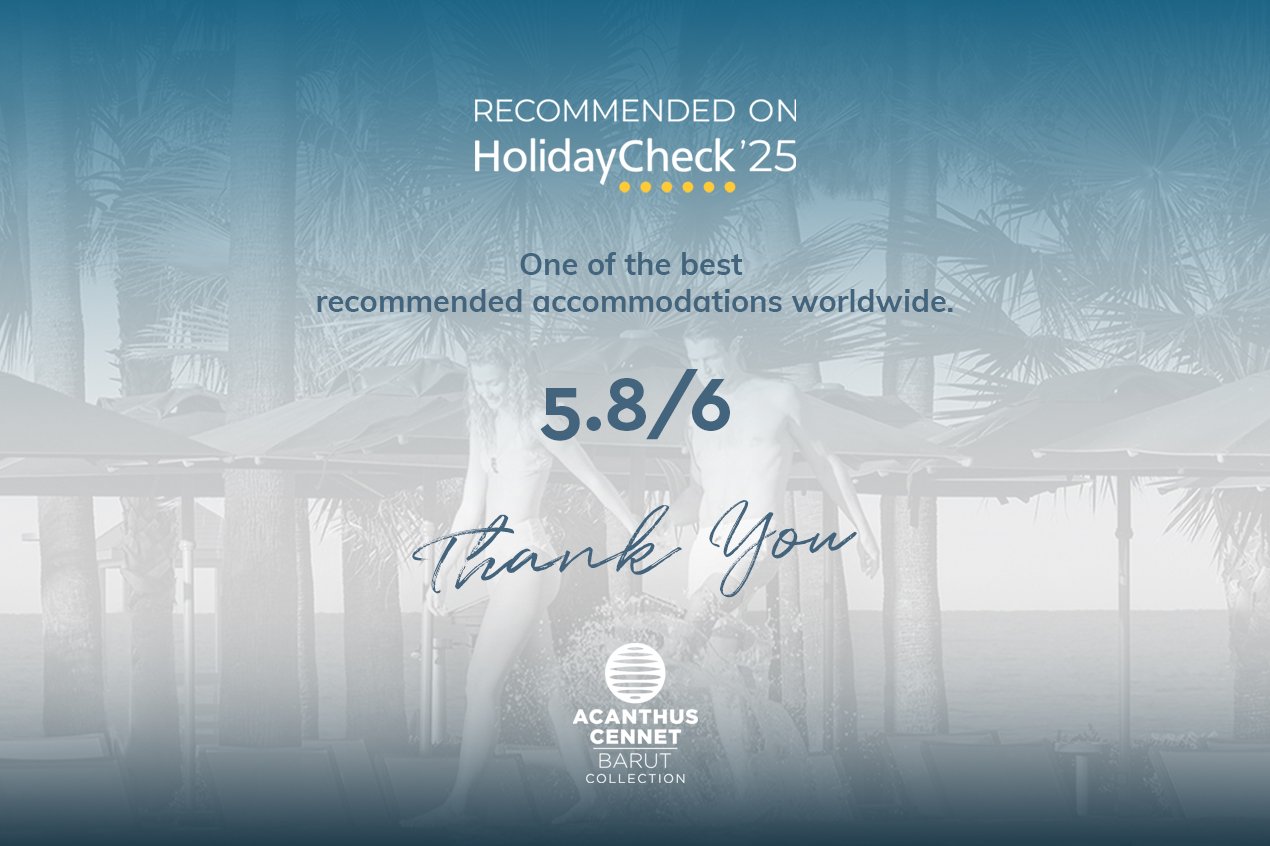 Acanthus Cennet Barut Collection receives Holidaycheck 2025 Award for One of the Most Recommended Places to Stay Worldwide