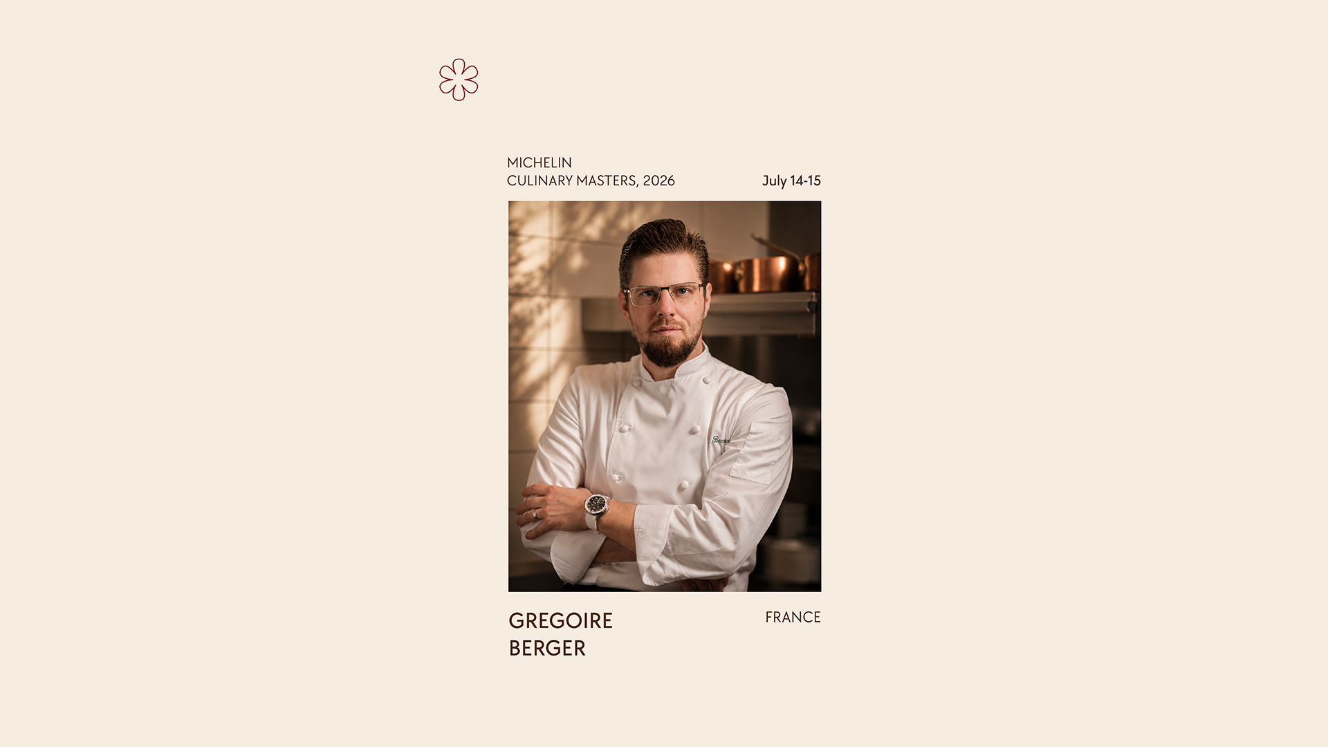1 Michelin-Starred Chef Grégoire Berger