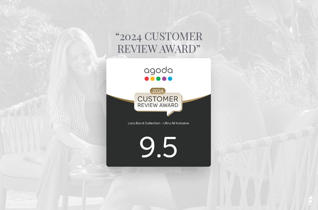 Отель Lara Barut Collection получил награду Agoda 2024 Customer Review Awards