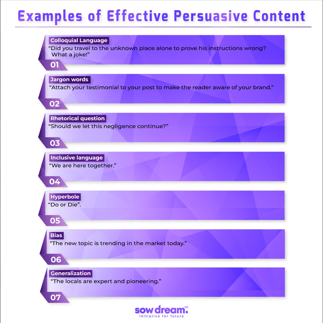 Examples of Effective Persuasive Content
