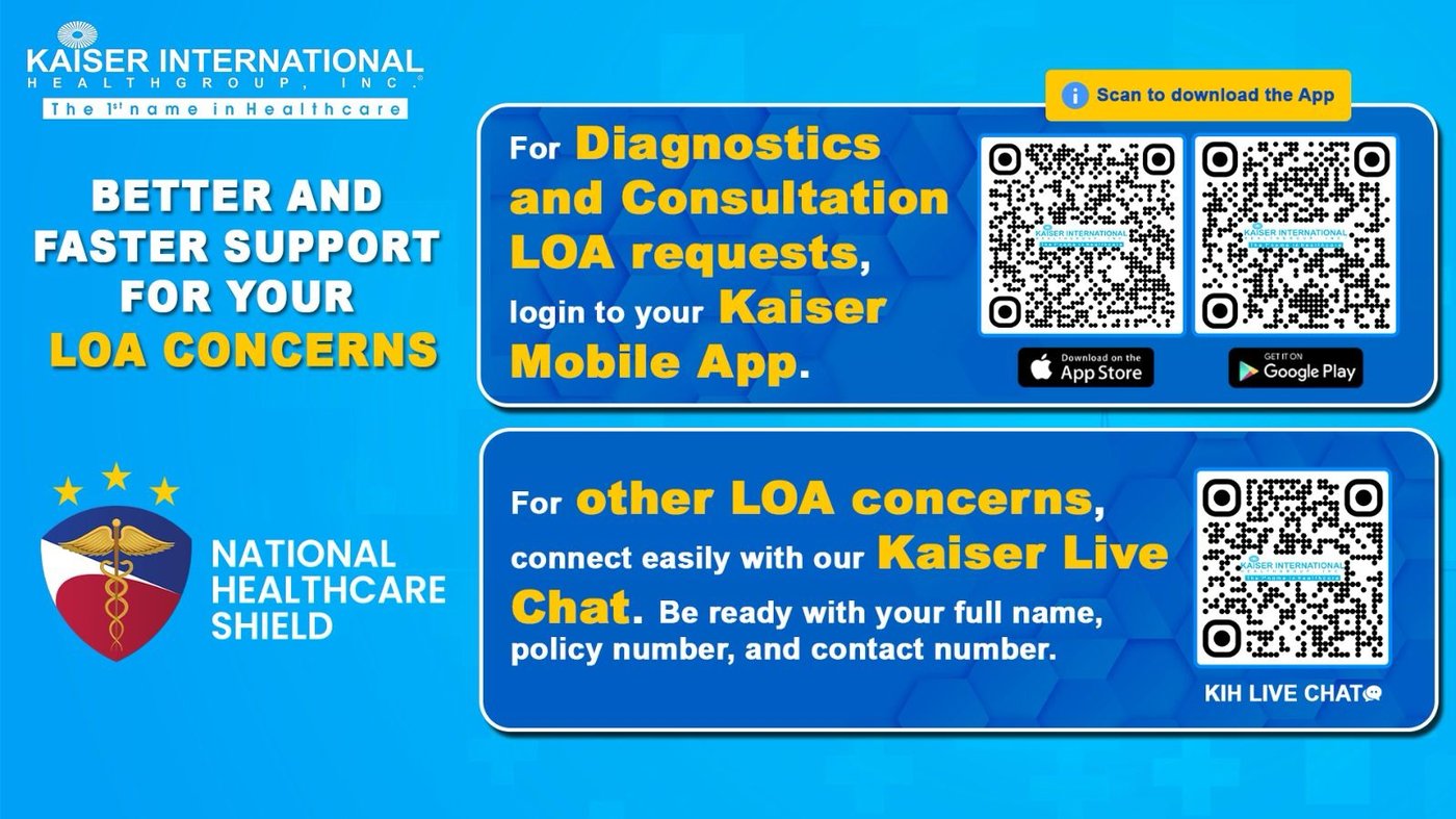 Better and faster support for your LOA concerns — scan to download the Kaiser app or open Kaiser Live Chat