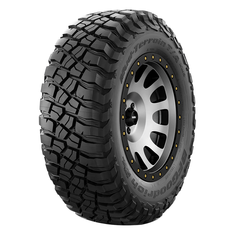 bf goodrich mud terrain t a km3 tire mounted on a beadlock style rim