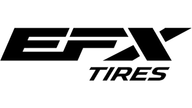 Logo of EFX Tires with bold, stylized lettering.