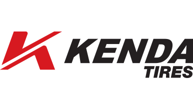 Red and black Kenda Tires logo with stylized "K" design.