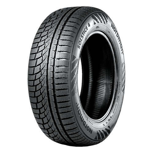 A Nordexx Solstice 4 car tire with a detailed tread pattern, shown from a side view.