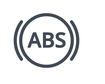 Anti-lock braking system (ABS) icon.
