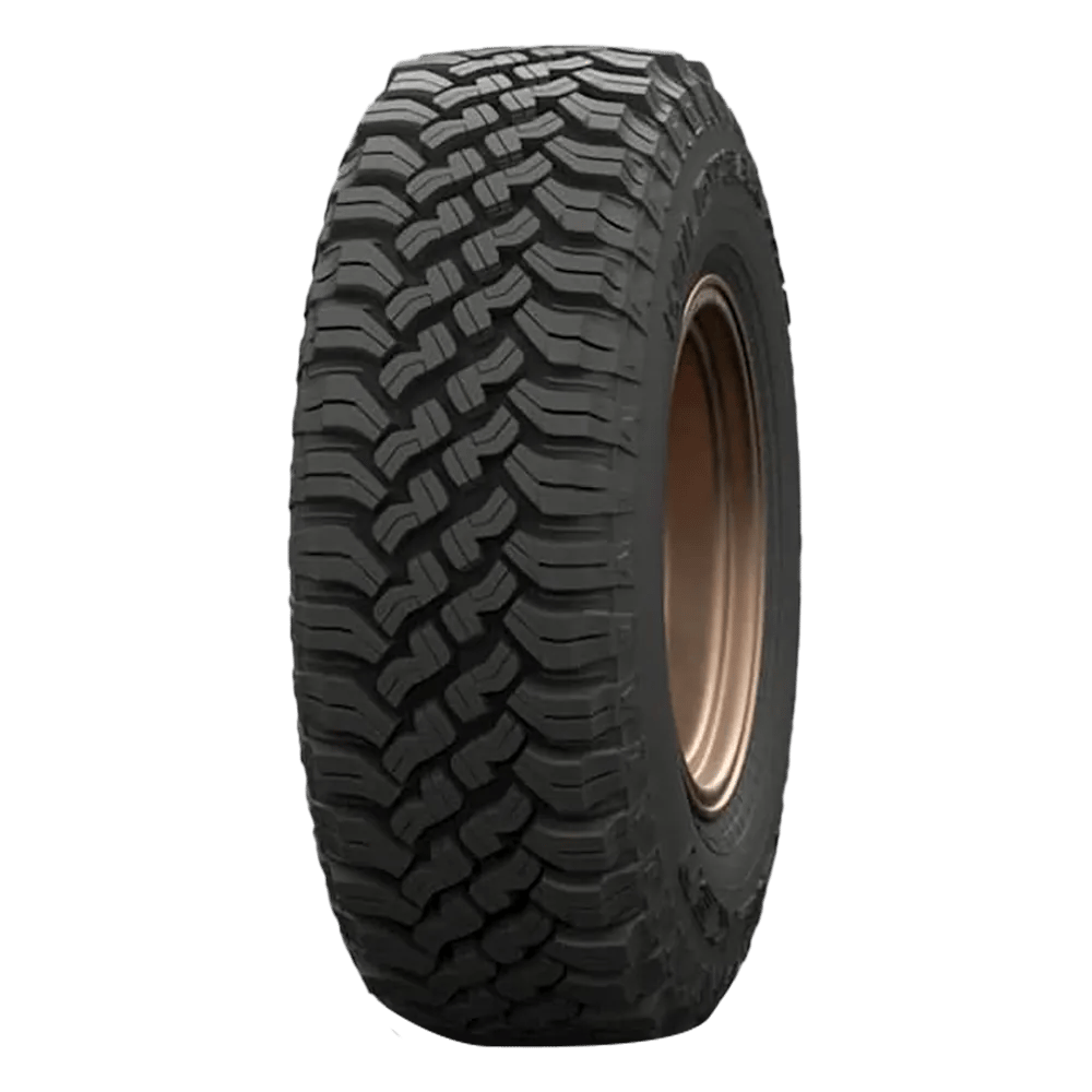 Falken WildPeak mud terrain tire mounted on a bronze finished rim