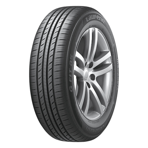 A car tire with the brand name Laufenn and model Fit AS, featuring a modern tread pattern suitable for all-season use.