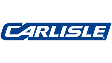 Logo of Carlisle with the text in blue uppercase letters.