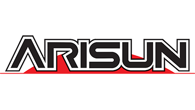 Logo with the word "ARISUN" in bold black letters with a red underline.