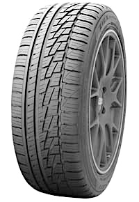 A Honda Accord car tire from Falken with a detailed tread pattern.