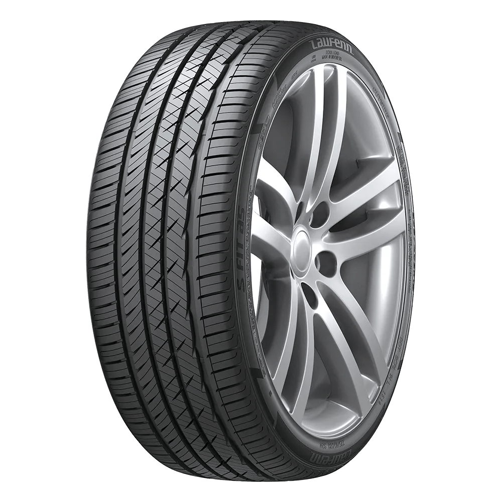 Laufenn tire on a five-spoke split-fork wheel for a post about suv performance tires