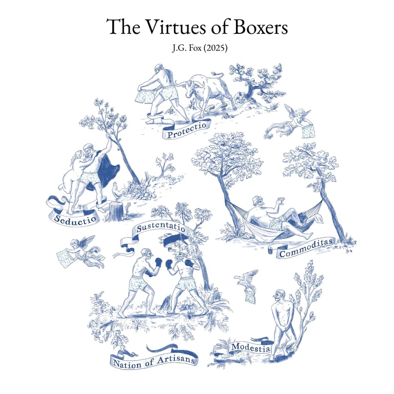 The Virtues of Boxers — original artwork by JG Fox