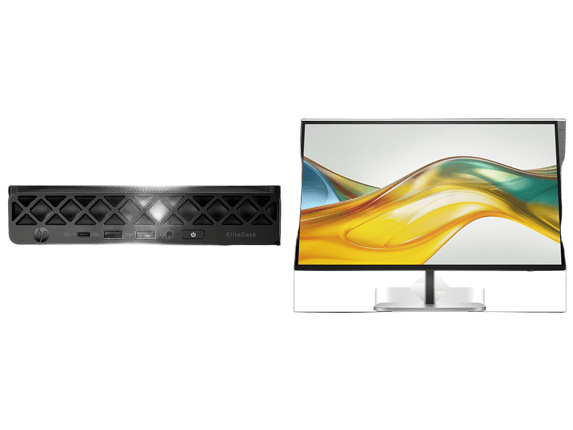 HP EliteDesk 8 Mini G1i Desktop AI PC Wolf Pro Security Edition + HP Series 5 Pro 27 inch QHD Monitor Bundle
